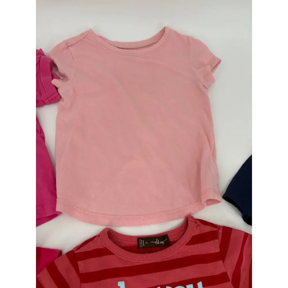 Girls 2T Shirt Lot of 5 Tees Mixed Brands